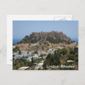 Lindos, Rhodes Briefkaart (Voorkant / Achterkant)