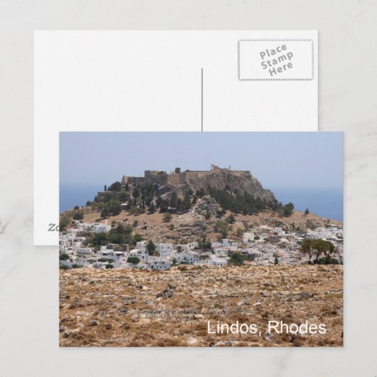Lindos, Rhodes Briefkaart (Voorkant / Achterkant)