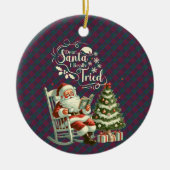 Lindsay Ancien Scottish Tartan Christmas Keramisch Ornament (Voorkant)