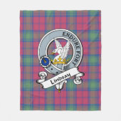 Lindsay Ancient Clan Badge Tartan Pset Fleece Deken (Voorkant)