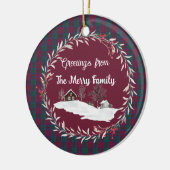 Lindsay Ancient Original Scottish Tartan Keramisch Ornament (Links)