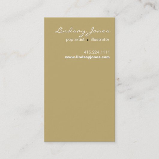 Lindsay Business Card-sjabloon Visitekaartje (Voorkant)