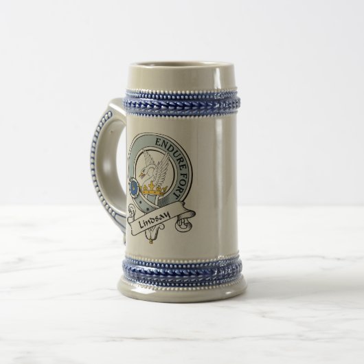 Lindsay Clan Badge Bierpul (Voorkant links)