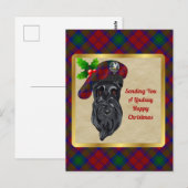 Lindsay Clan Badge & Tartan Christmas Briefkaart (Voorkant / Achterkant)