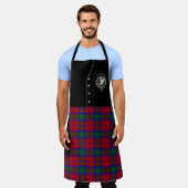 Lindsay Clan Badge & Tartan Kilt Schort (Gedragen)