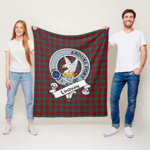 Lindsay Clan Badge Tartan Pset Fleece Deken
