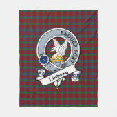 Lindsay Clan Badge Tartan Pset Fleece Deken (Voorkant)