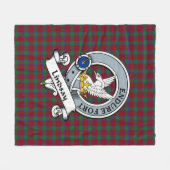 Lindsay Clan Badge Tartan Pset Fleece Deken (Voorkant (Horizontaal))