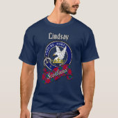 Lindsay Clan Badge & Tartan T-shirt (Voorkant)