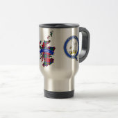 Lindsay Clan Badge & Tartan Travel Mug Reisbeker (Voorkant rechts)