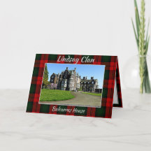 Lindsay Clan Balcarres House Folded Wenskaart