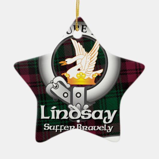 Lindsay Clan Keramisch Ornament (Voorkant)