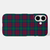 Lindsay Clan Maroon en Green Tartan Case-Mate iPhone Case (Achterkant (horizontaal))
