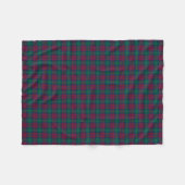 Lindsay Clan Maroon en Green Tartan Fleece Deken (Voorkant (Horizontaal))