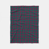Lindsay Clan Maroon en Green Tartan Fleece Deken (Voorkant)