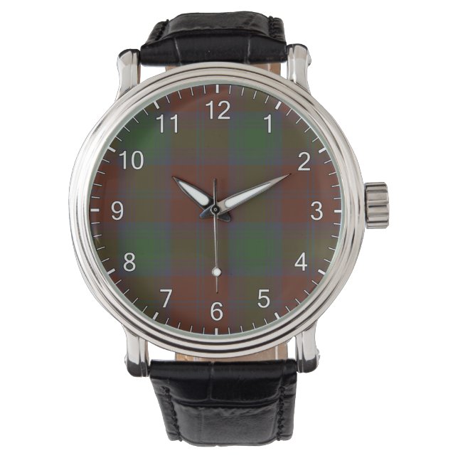 Lindsay Clan Tartan Horloge (Voorkant)