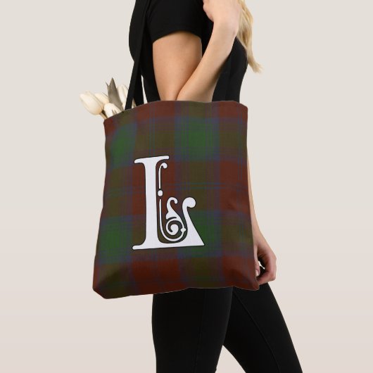 Lindsay Clan Tartan Monogram Tote Bag (Dichtbij)