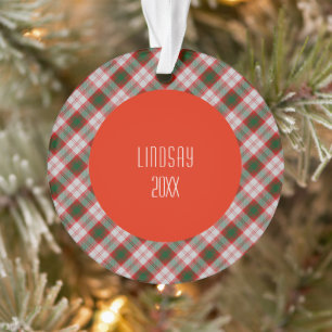 Lindsay Dress Clan Tartan Patroon Ornament