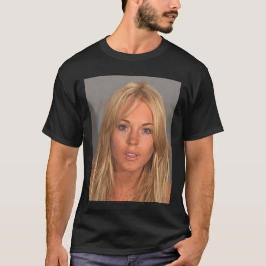 LINDSAY LOHAN MUGSHOT Classic T-Shirt (Voorkant)