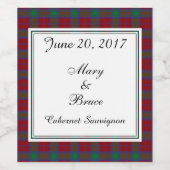 Lindsay Schotse bruiloft wijn label Wijn Etiket (Enkel label)