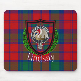 Lindsay Scottish Clan Tartan & Crest Muismat