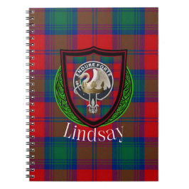 Lindsay Scottish Clan Tartan & Crest Notitieboek