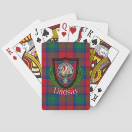 Lindsay Scottish Clan Tartan & Crest Pokerkaarten