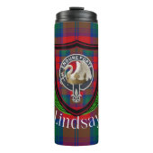 Lindsay Scottish Clan Tartan & Crest Thermosbeker (Voorkant)