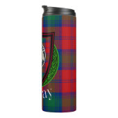 Lindsay Scottish Clan Tartan & Crest Thermosbeker (Geroteerd rechts)