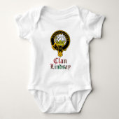 Lindsay scottish crest and tartan clan name romper (Voorkant)