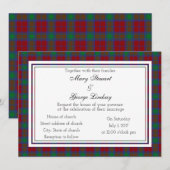 Lindsay Scottish Wedding Invitation Kaart (Voorkant / Achterkant)