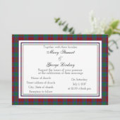 Lindsay Scottish Wedding Invitation Kaart (Staand voorkant)
