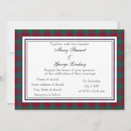 Lindsay Scottish Wedding Invitation Kaart