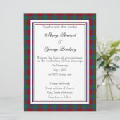 Lindsay Scottish Wedding Invitation Kaart (Staand voorkant)