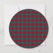 Lindsay Scottish Wedding Round Invitation Kaart (Achterkant)