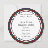 Lindsay Scottish Wedding Round Invitation Kaart (Voorkant)