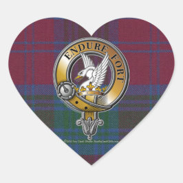 Lindsay Tartan & Badge Hart Sticker