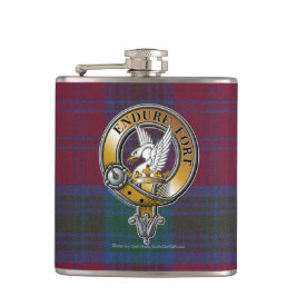 Lindsay Tartan & Badge Heupfles