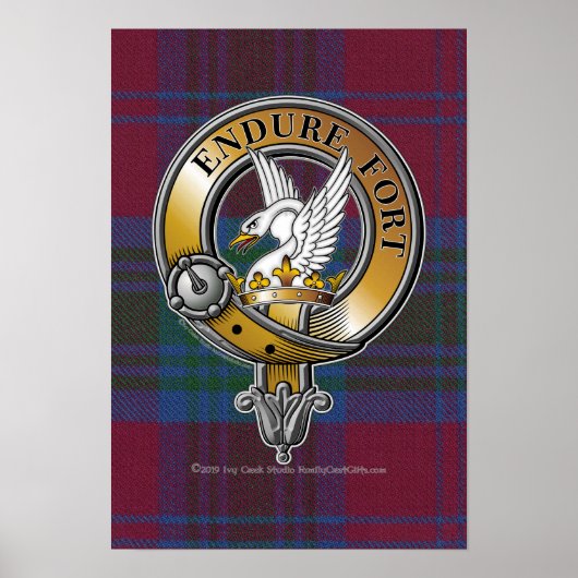 Lindsay Tartan & Badge Poster (Voorkant)