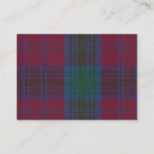 Lindsay Tartan & Badge Visitekaartje (Achterkant)