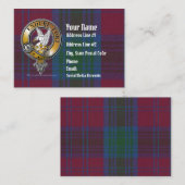 Lindsay Tartan & Badge Visitekaartje (Voorkant / Achterkant)