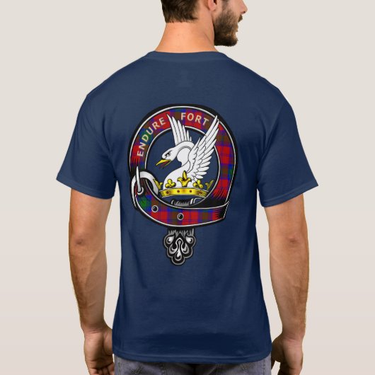 Lindsay Tartan Clan Badge T-shirt (Achterkant)