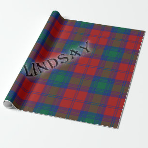 Lindsay Tartan met achternaam Cadeaupapier
