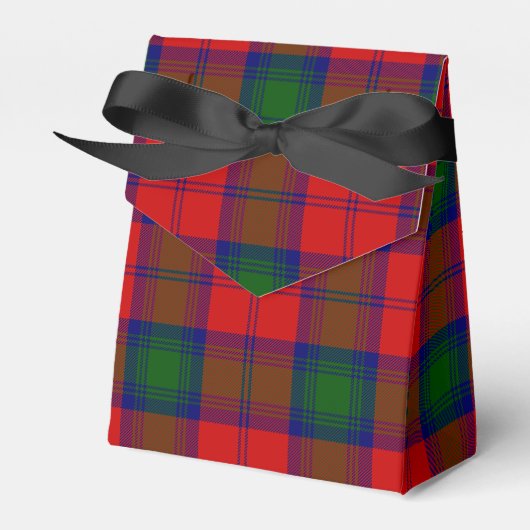 Lindsay tartan red green plaid bedankdoosjes (Voorkant Zijde)