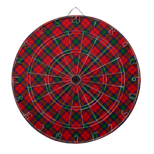 Lindsay tartan red green plaid dartbord