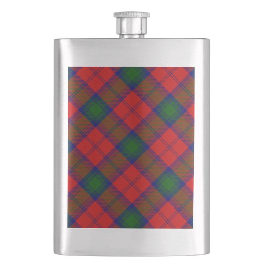 Lindsay tartan red green plaid flacon (Voorkant)