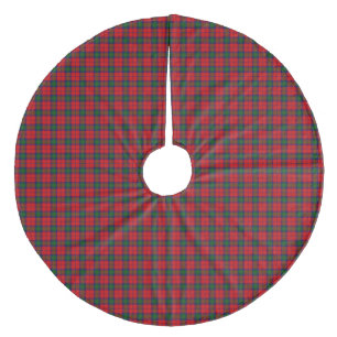Lindsay tartan red green plaid fleece kerstboom rok