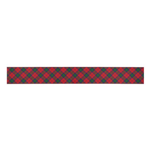 Lindsay tartan red green plaid grosgrain lint (Voorkant)