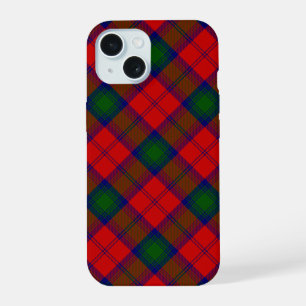 Lindsay tartan red green plaid iPhone 15 case