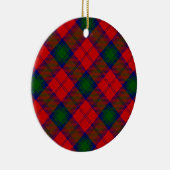 Lindsay tartan red green plaid keramisch ornament (Rechts)